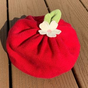 5 for $25 GENTLY LOVED GYMBOREE RED KNIT HAT CAP SIZE 0-12 MONTHS